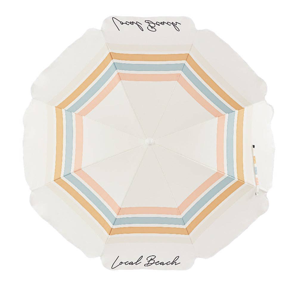 Local Beach - Wholesale Beach Umbrella - Retro Stripe Beach Umbrella5