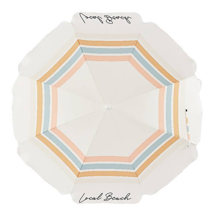 Local Beach - Wholesale Beach Umbrellas - Retro Stripe Beach Umbrella5