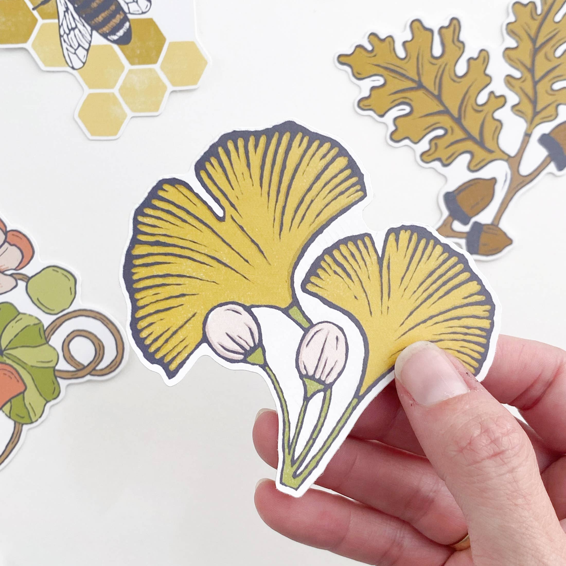 Root & Branch Paper Co. - Wholesale Sticker - Ginkgo Leaf Sticker1