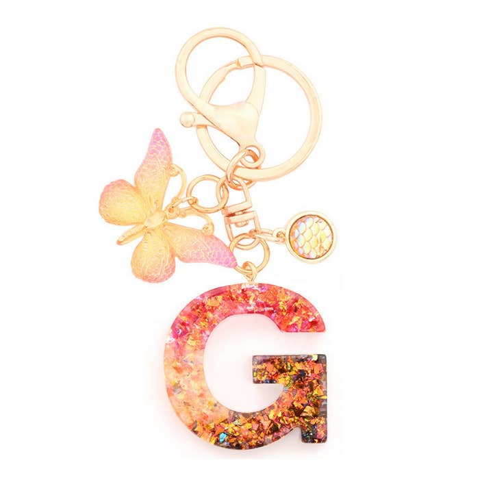 ACCITY - Wholesale Keychain - Women's - Creative Crystal Letter Keychain with Resin Sequins_CWAB50216