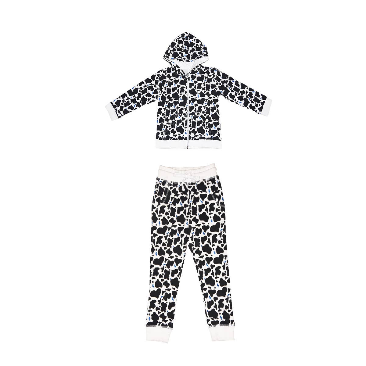Ice Cream Castles - Wholesale Hoodie - Kids - Cow Print Zip Hoodie1