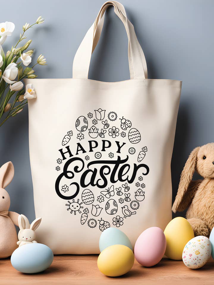 Easter Kids Egg Hunt Tote Bag | Eco-Friendly Easter Basket for wholesale by Nature Supply Co