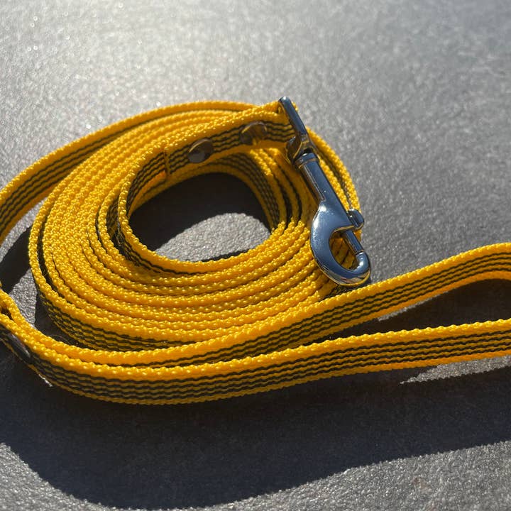 Extra Narrow Non-Slip Dog Leash Yellow for wholesale by Four Paws Boutique