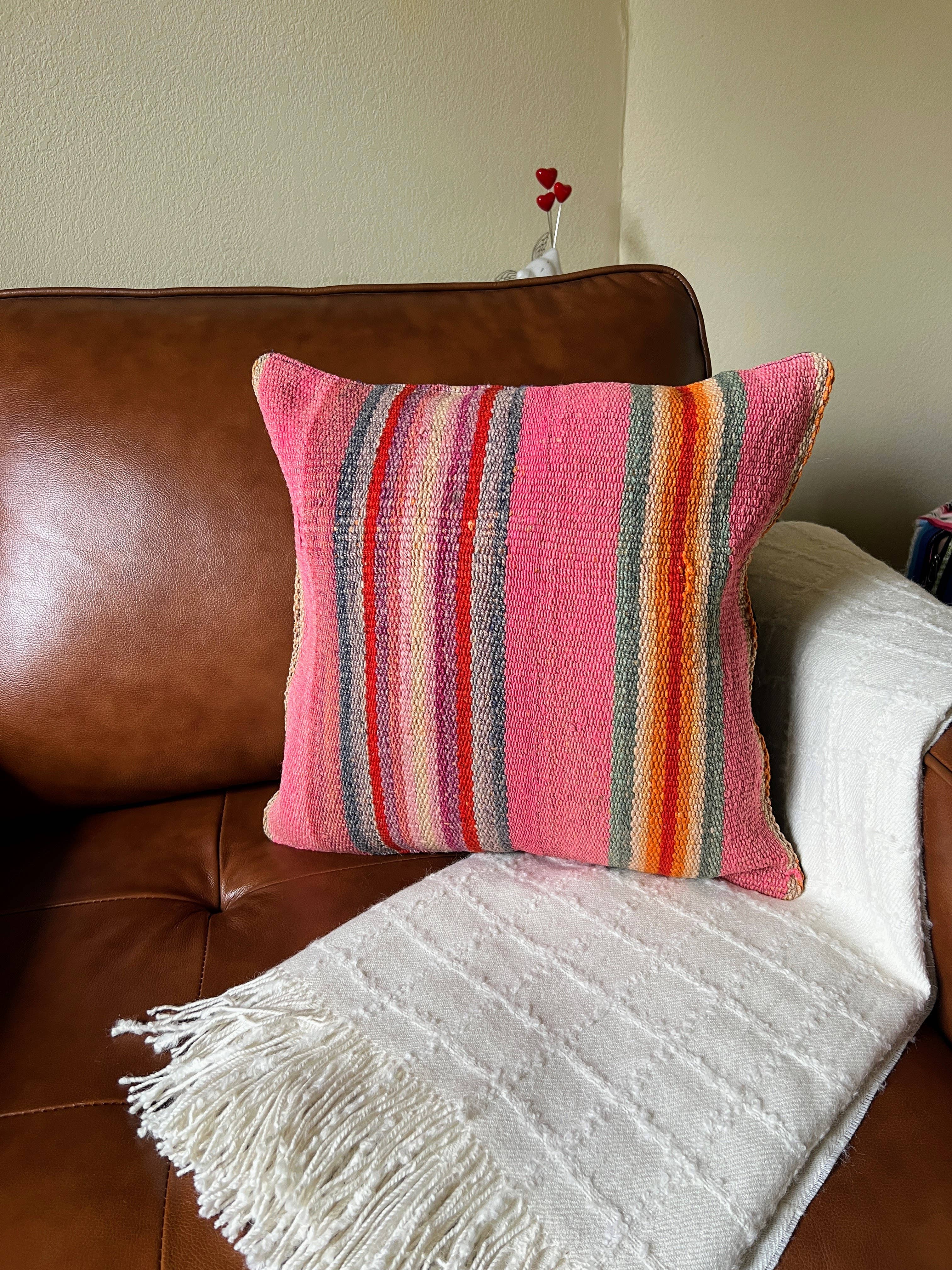 Inspired Peru - Wholesale Throw/Decorative Pillow - Wool Frazada Vintage Pillow #13