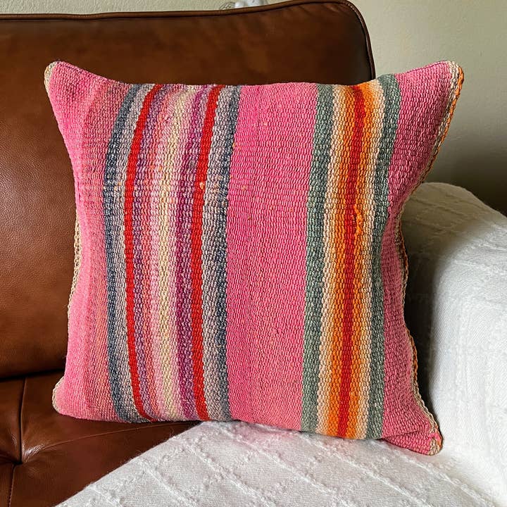 Inspired Peru - Wholesale Throw/Decorative Pillow - Wool Frazada Vintage Pillow #130