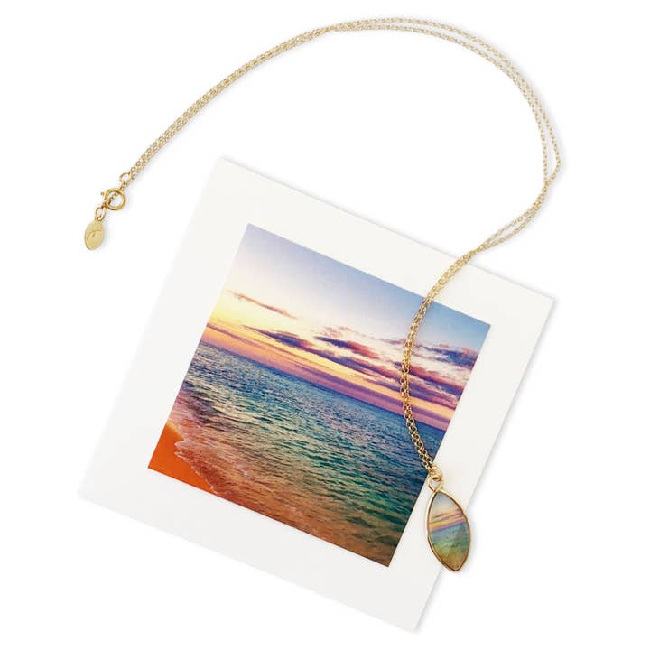 West Oahu Sunset Mini Necklace for wholesale by Foterra Jewelry