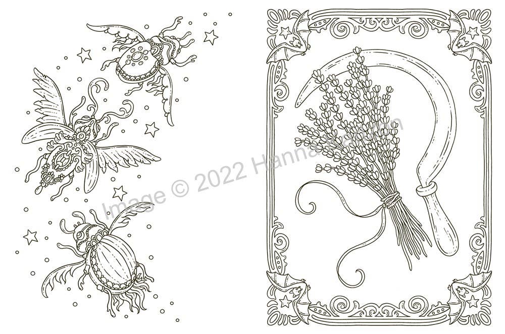 Gibbs Smith - Wholesale Coloring & Activity Book - Adult - Tales from the Witch's Cottage3