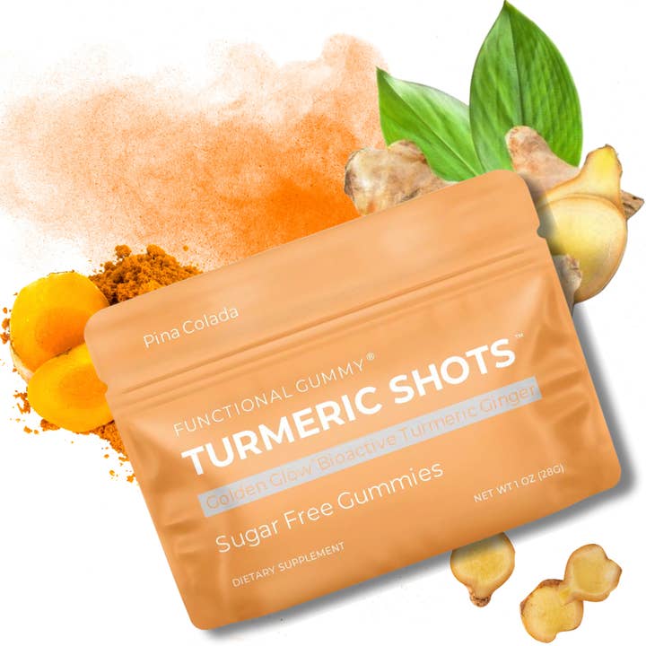 Seattle Gummy Company - Wholesale Oral Supplement/Vitamin - SUGAR FREE – Golden Glow Turmeric & Ginger Gummies (12-Pack)