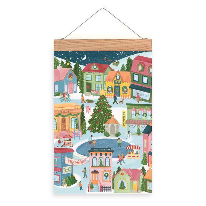 Christmas Countdown Calendar - Holiday Village for wholesale by 1canoe2 | One Canoe Two Paper Co.