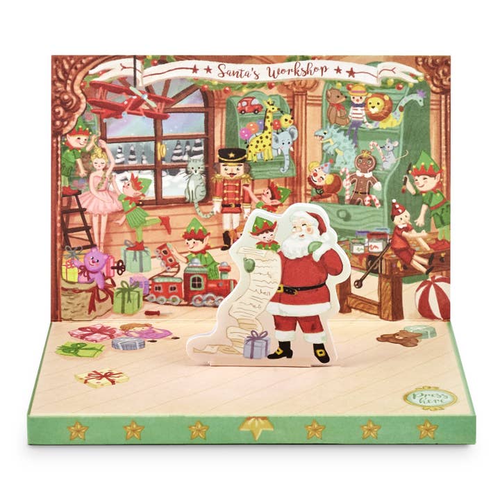 No.27 | Santa's Workshop Music Box Card for wholesale by Music Box