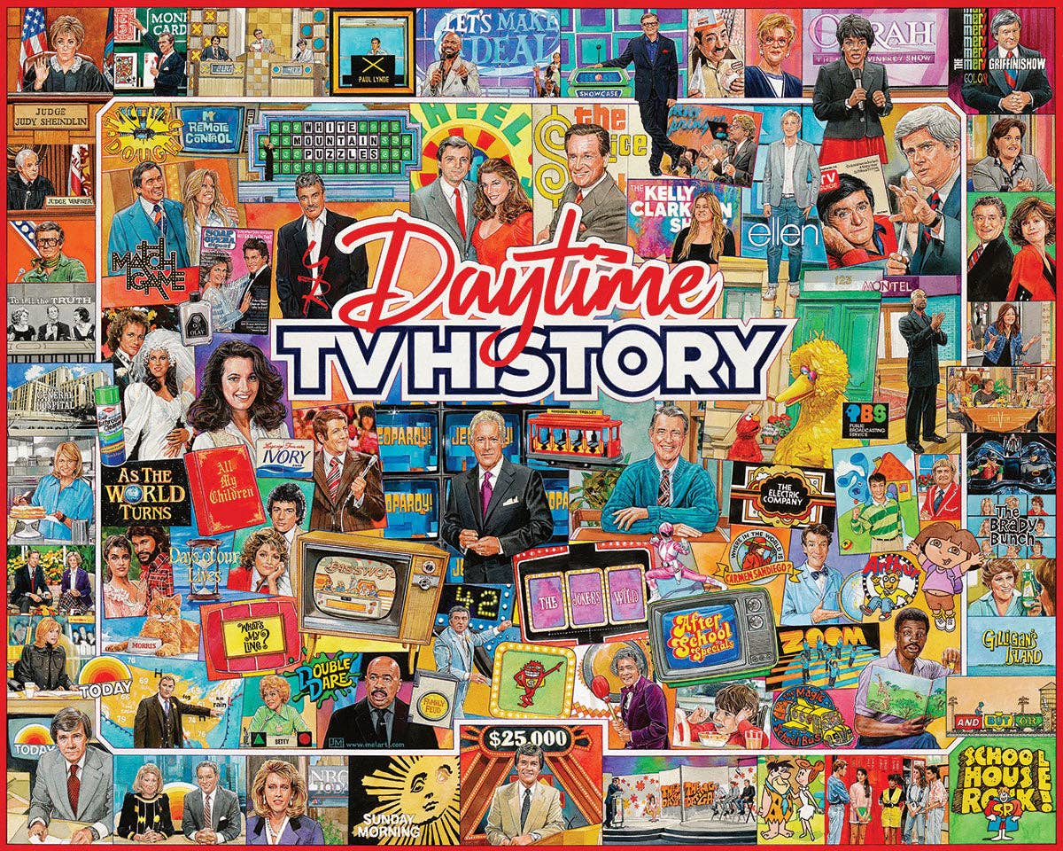 White Mountain Puzzles - Wholesale Puzzle - Adult - Daytime TV History (2051pz) - 1000 Piece Jigsaw Piece0