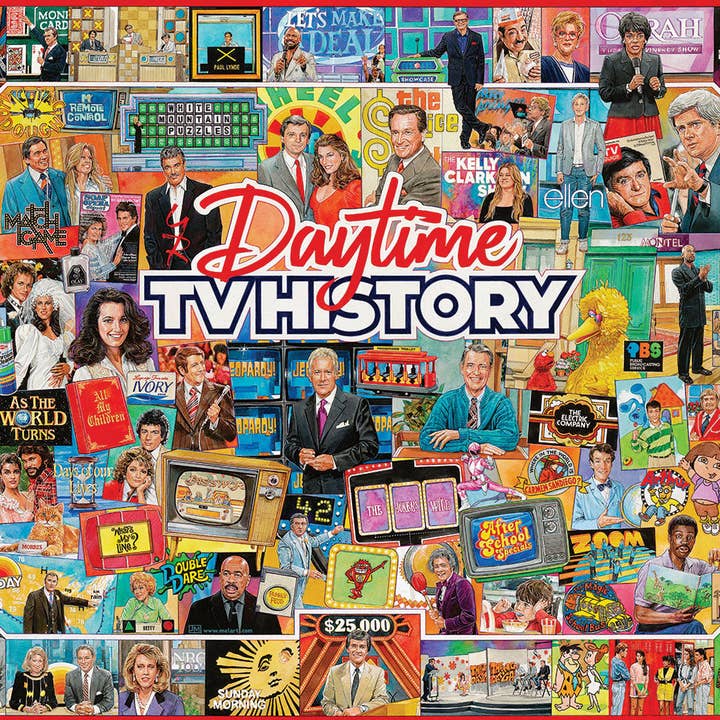 White Mountain Puzzles - Wholesale Puzzle - Adult - Daytime TV History (2051pz) - 1000 Piece Jigsaw Piece0
