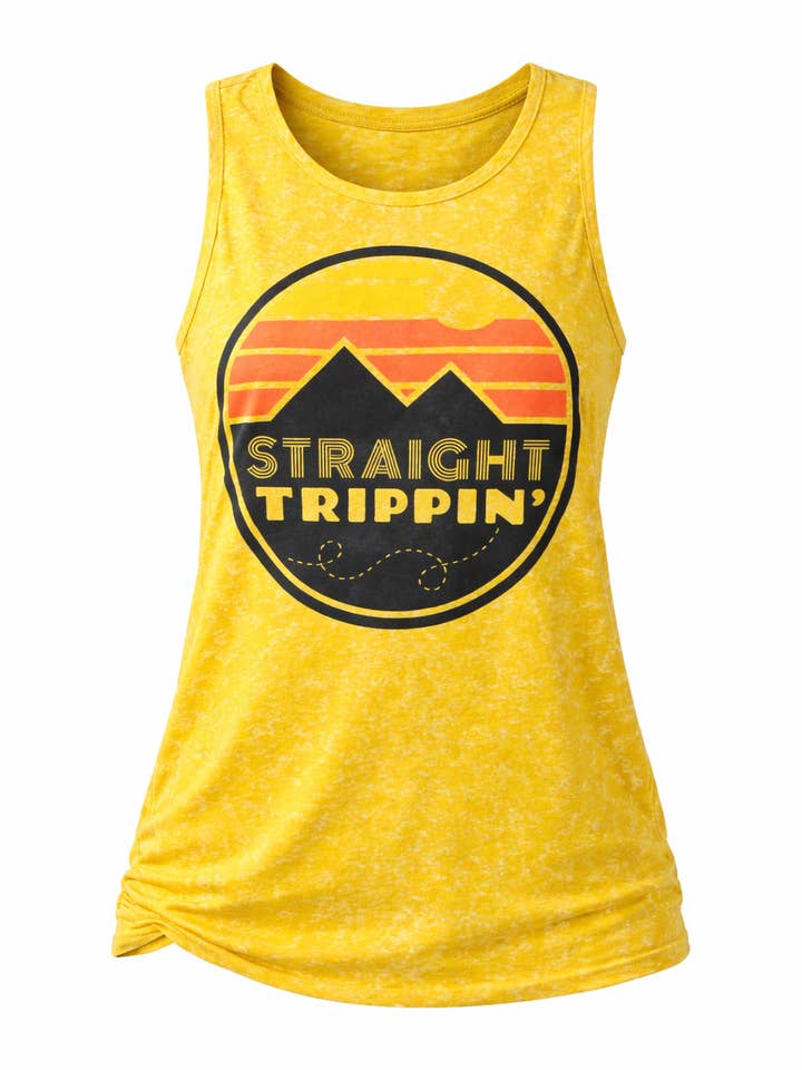 Camiseta Gráfica Vintage "Straight Trippin'" para venta al por mayor de The Bling Barn