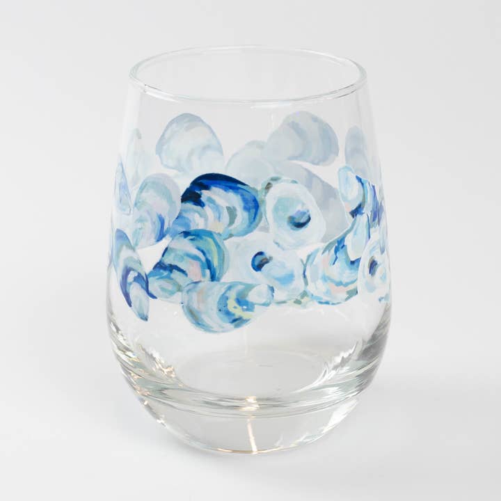 Kim Hovell Art - Wholesale Wine Glass - Wine Glass - Flowing Shells0