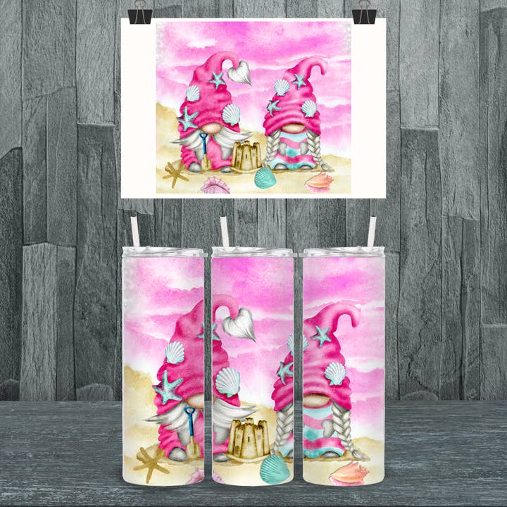 Gobelet Gnome Pink Beach Shell pour la vente par The Potted Oasis