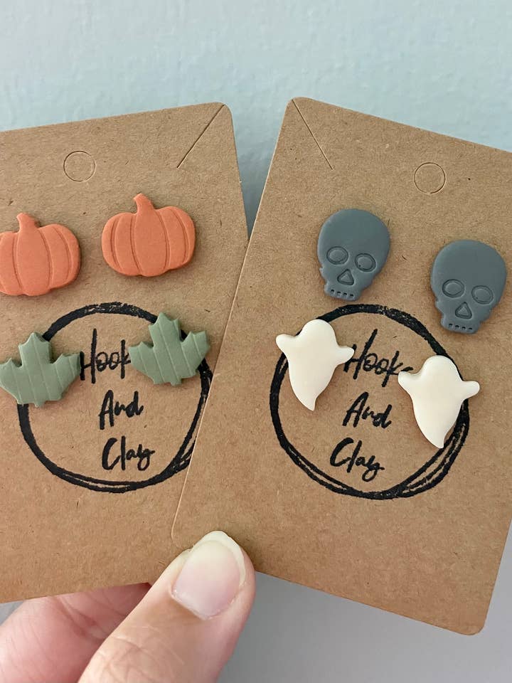 Stud Packs Automne Halloween Pâte polymère pour la vente par Hooks and Clay