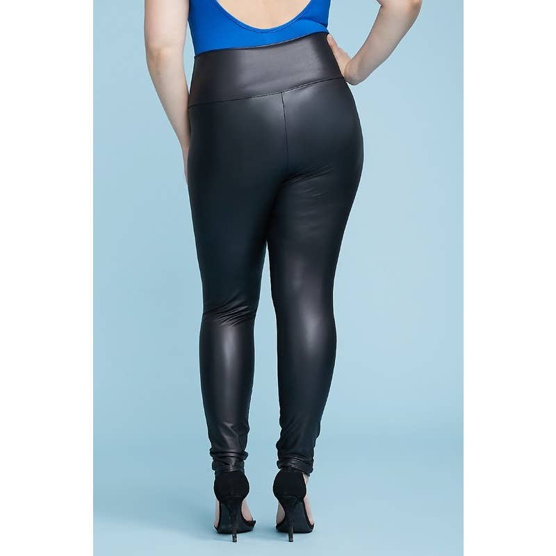 Black Pearl Clothing - Wholesale Fashion Leggings - Women's - Faux leather high waist Leggings4