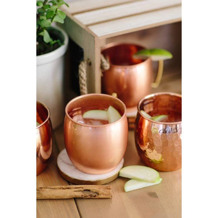 Copper Mug Company – wholesale Cocktail-/likörglas – Original Slät: 16oz Solid Koppar Moscow Mule Mugg2