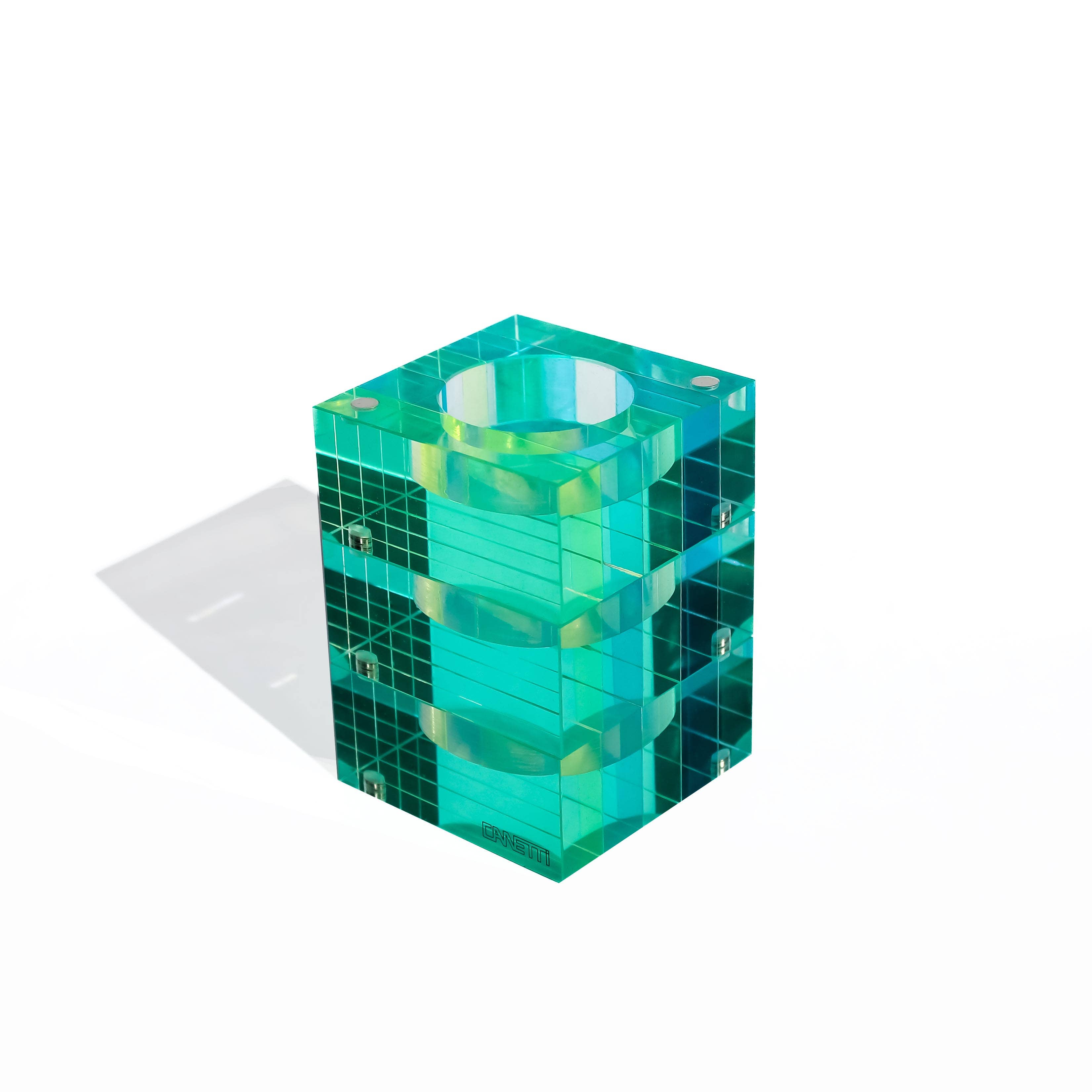 Canetti Design Group Inc. – Suporte de vela por atacado – Suporte para Velas de Chá com Íman às Riscas - Conjunto de 3 - 5 Cores15