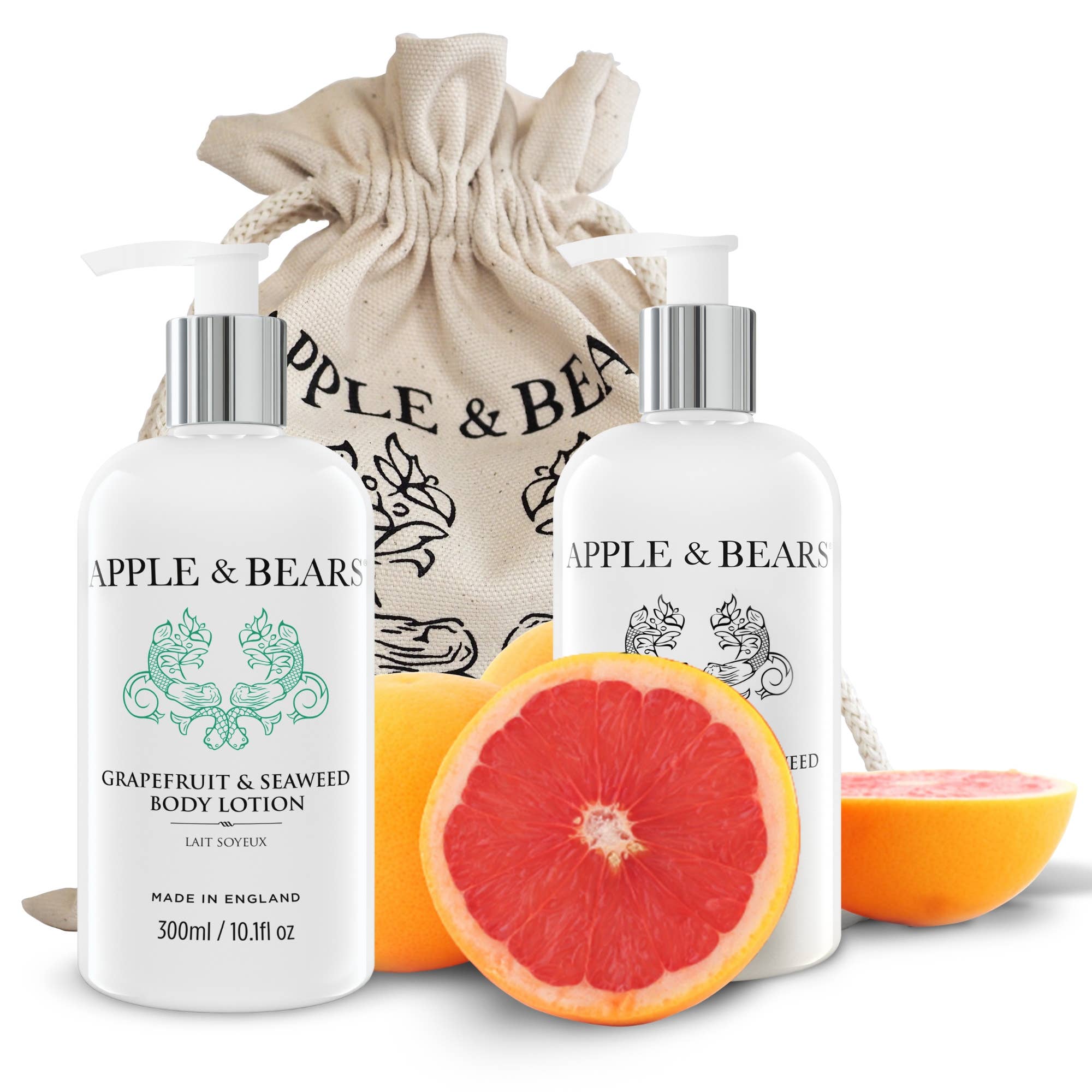 APPLE & BEARS – Großhandel Bade- & Körperpflege-Set – Luxus-Geschenkset mit Grapefruit und Meeresalgen1