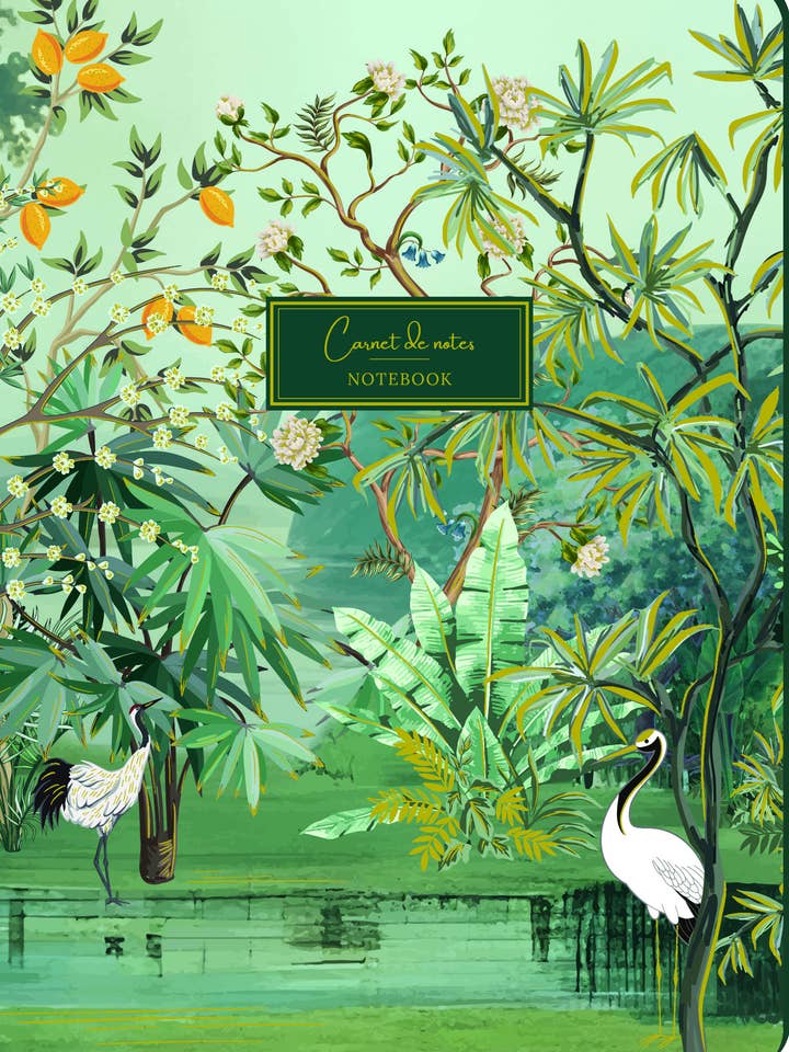 4113-25247 Caderno Paisagem tropical com pássaros e limoeiro por atacado de Multi Técnica de Papelería SA