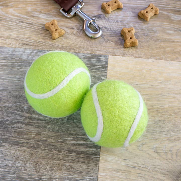 Friendsheep - Wholesale Pet Fetch Ball - Dog - Pet Toy Tennis Wool Ball - Set of 2 - Dog Cat - GREEN6