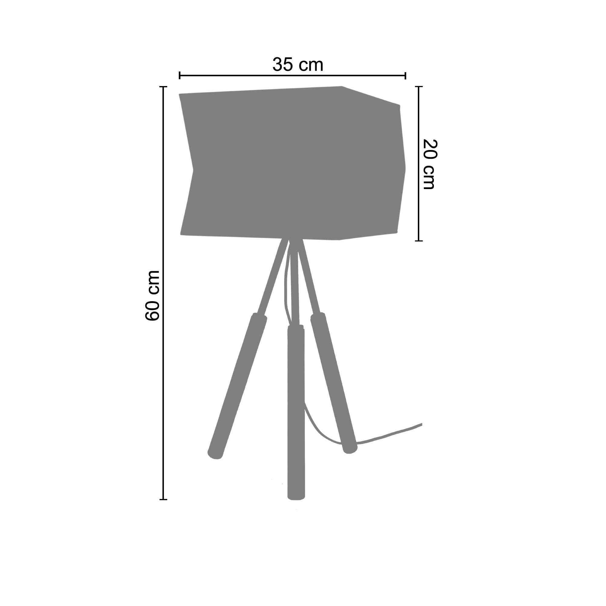 Tosel Shop - Wholesale Accent/Desk Lamp - GOTEBORG - Natural Wood Tripod Table Lamp, Black1