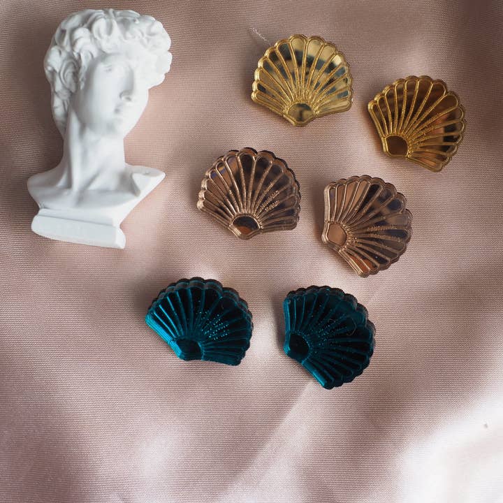 Art Deco Fan stud earrings for wholesale by Rosamond Street