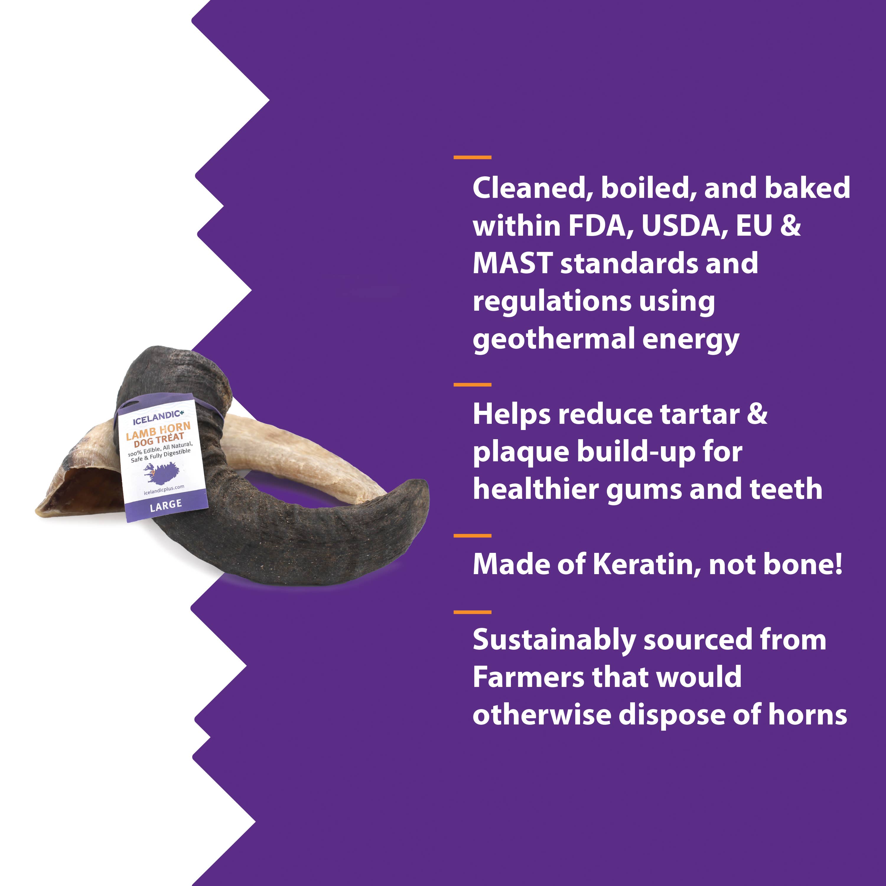 Icelandic+ - Vente Friandises – chien - Grande boîte de présentation Icelandic+ en corne d'agneau pour chiens, 12 ct2