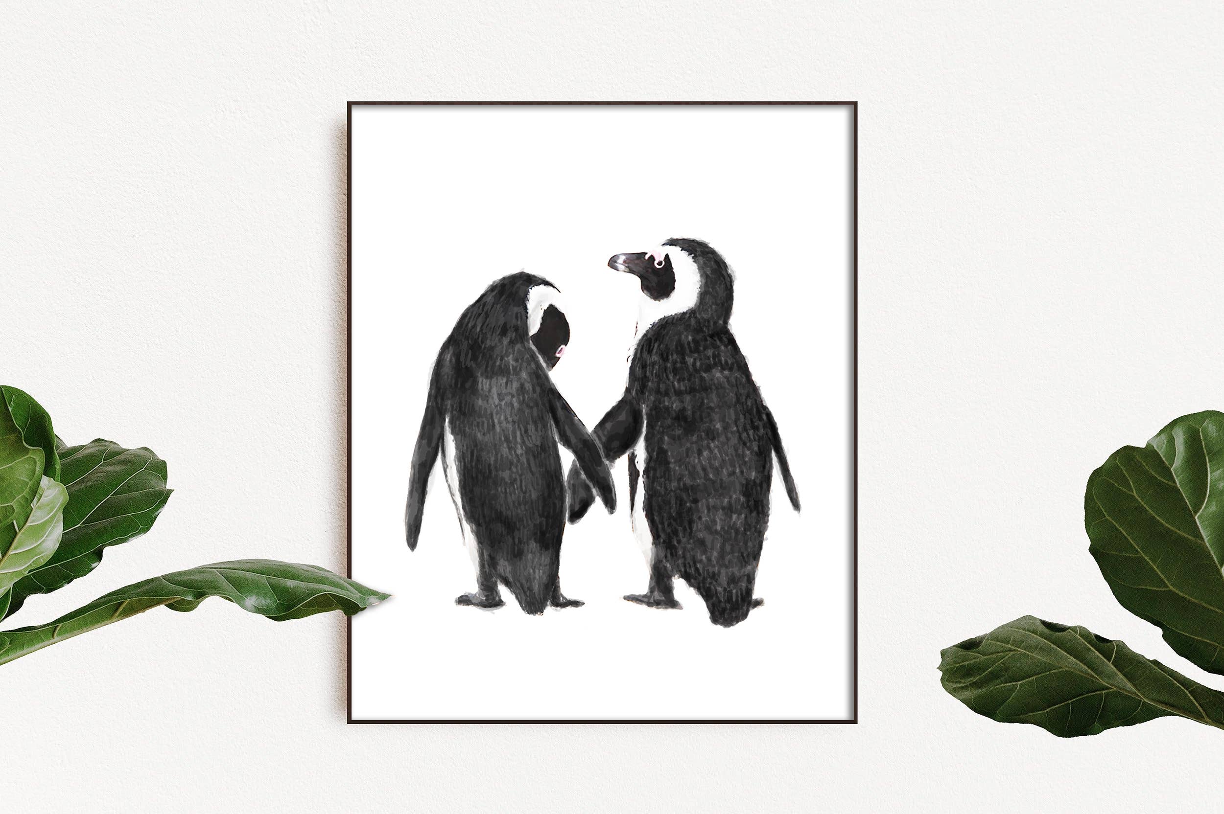 Triple Studio - Wholesale Art Print - Penguins in Love Art Print | Wedding & Anniversary Gift4