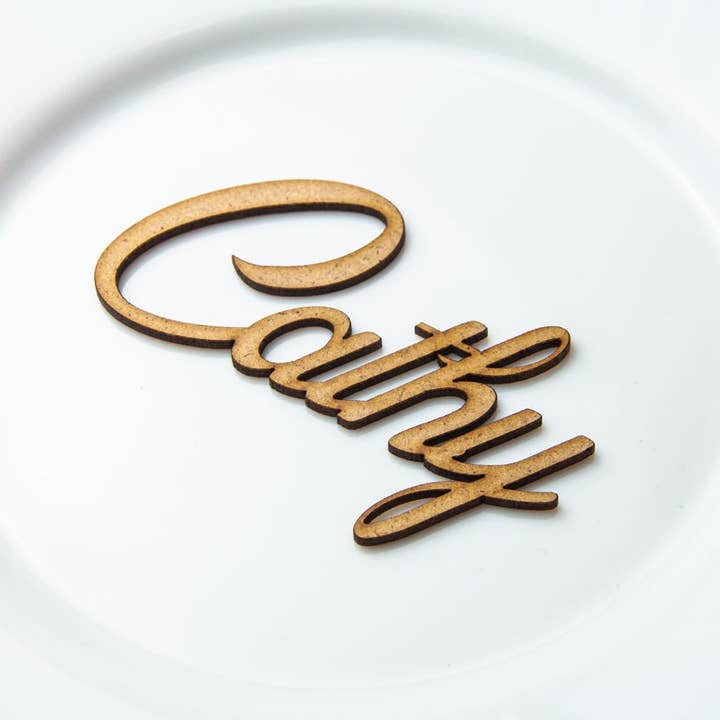 HoneyTheWood – Marcadores de lugar por atacado – Corte a Laser de Madeira Nomes Local de Casamento Cartões Nome Local3