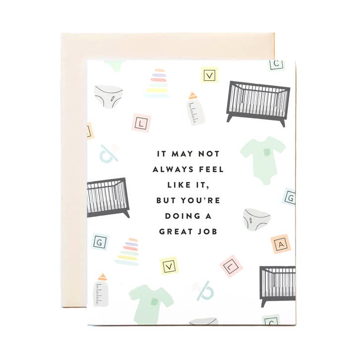 Doing a Great Job Baby Card for wholesale by Joy Paper Co.