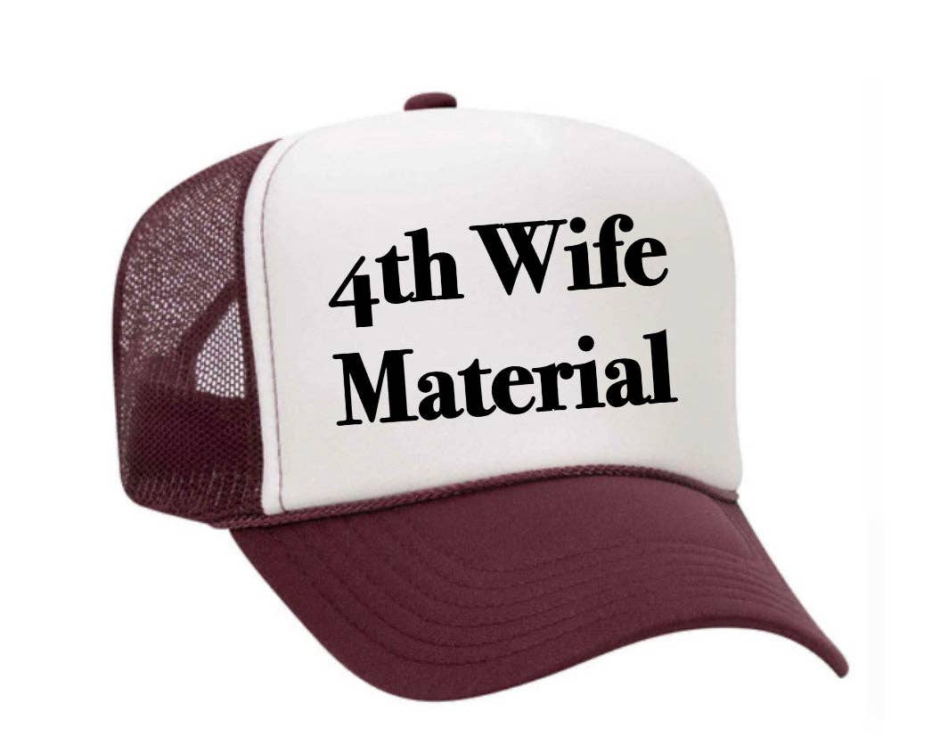 Inappropriate Trucker Hats - Venta al por mayor Gorra trucker - Mujer - Gorra de camionero 4th Wife Material6