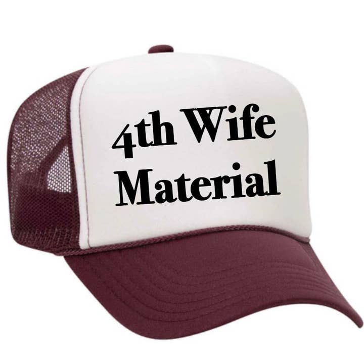 Inappropriate Trucker Hats - Venta al por mayor Gorra trucker - Mujer - Gorra de camionero 4th Wife Material6