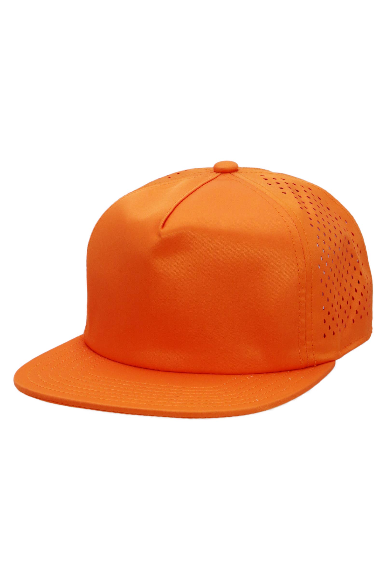 Cap Zone - Wholesale Flat Brim Cap - Unisex - Five Panel Unstructured Polyester Perforated Snapback15