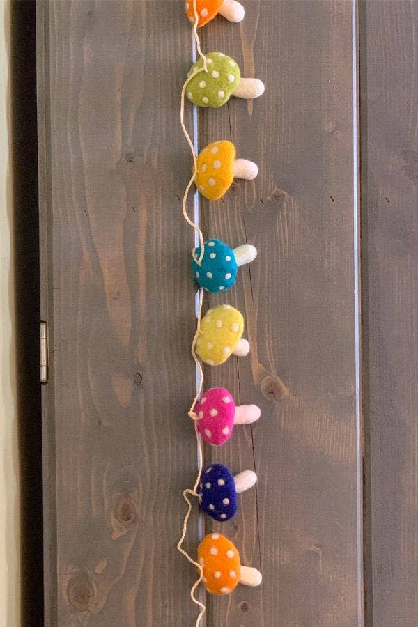 Lakhays Collection Inc. - Wholesale Bunting/Garland - Felt Mushroom Garland1