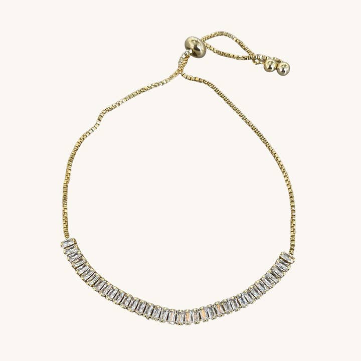 Baguette Crystal Slider Bracelet for wholesale by Nikki Smith Designs