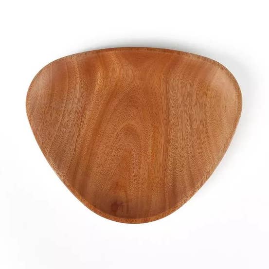 Khaya Wood - Triangle Plate - Eco-friendly - Hand made for wholesale by Khaya Woodware
