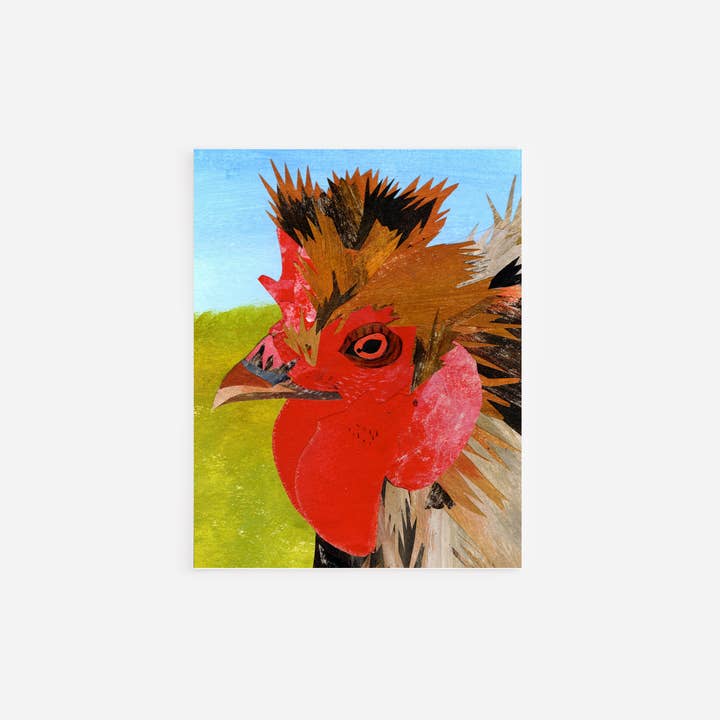 Barnyard Rooster Note Card for wholesale by Mandy Warhol Fine Art