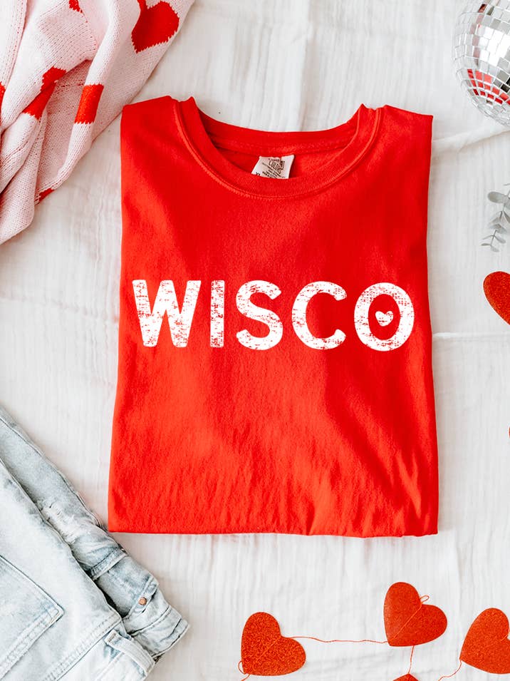 Wisco Heart - Unisex T-shirt for engroshandel hos Wisconsin Up