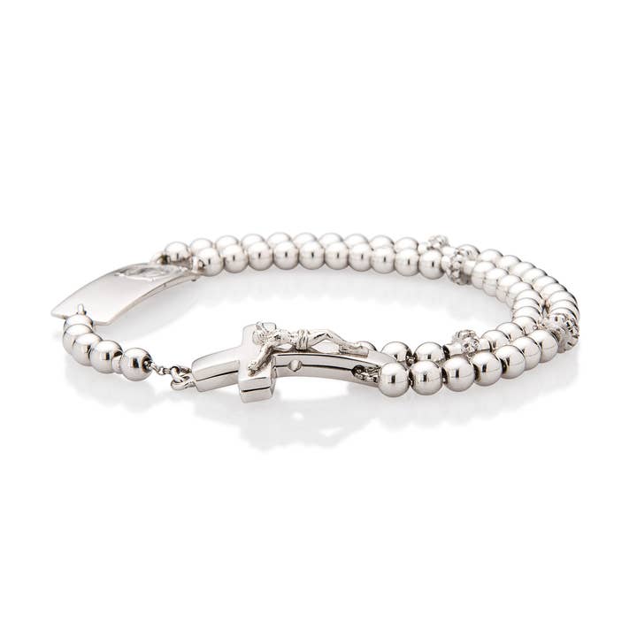 Magnificat Rosalet® - Ronde Sterling Zilveren & Pave Pater Kralen, Traditioneel voor wholesale door Ghirelli Rosaries