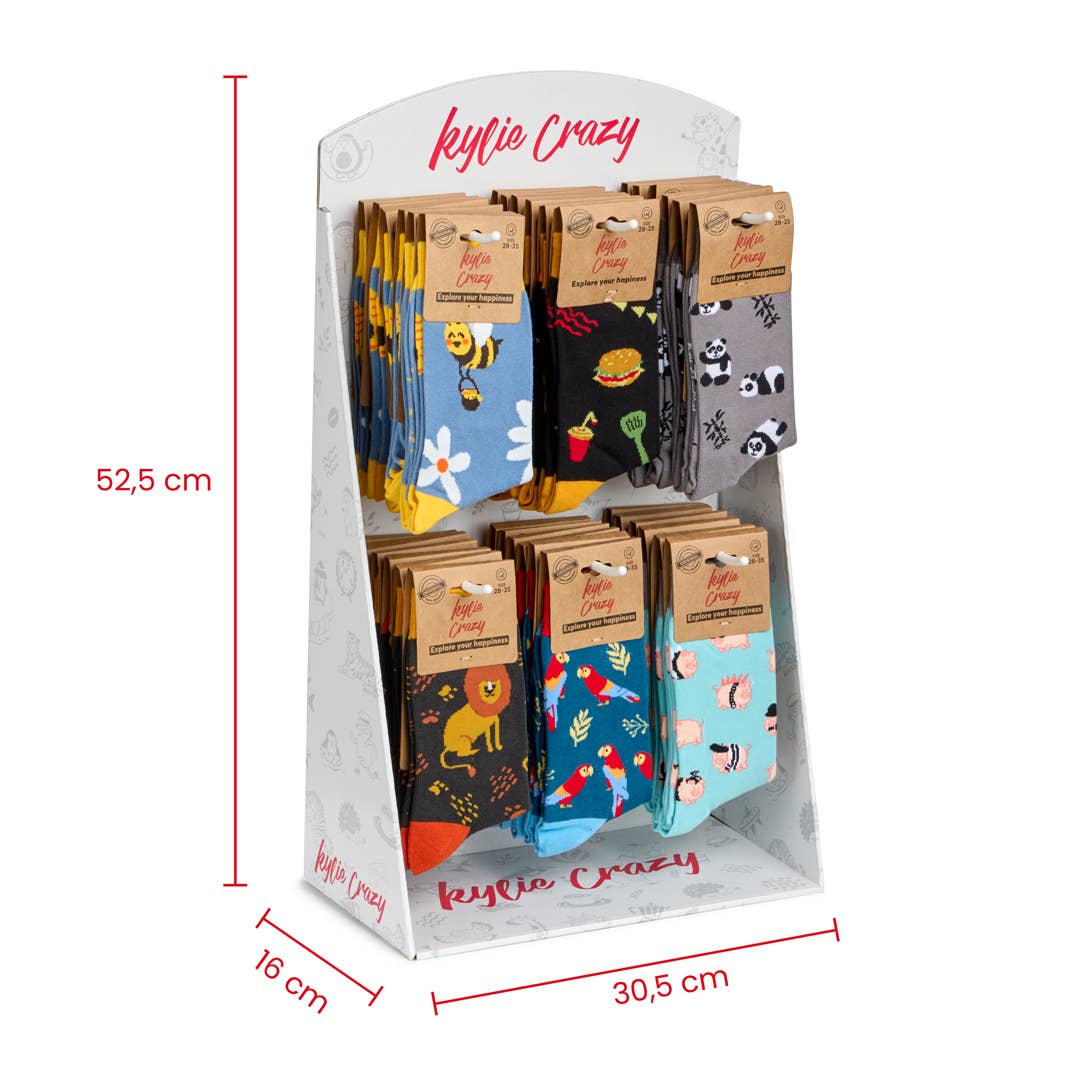 KYLIE CRAZY – Großhandel Socken - Kinder – Lustige Socken für Jungen, 72 Paar im Set mit Geschenkbox2