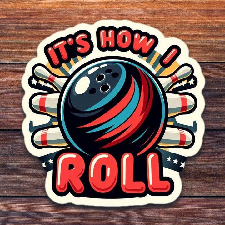 Cartoon Bowling Ball - Wholesale Die Cut Vinyl Sticker for wholesale by ADH Stickers