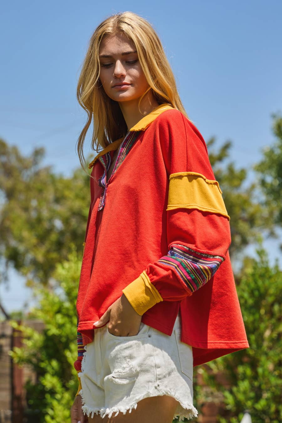 Oddi - Wholesale Sweatshirt - Women's - Contrast Mixed Fabric Sweatshirts2