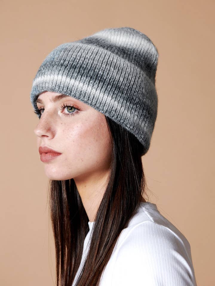 Multi Gradient Mohair Beanie for wholesale by Angels Whisper Accessories
