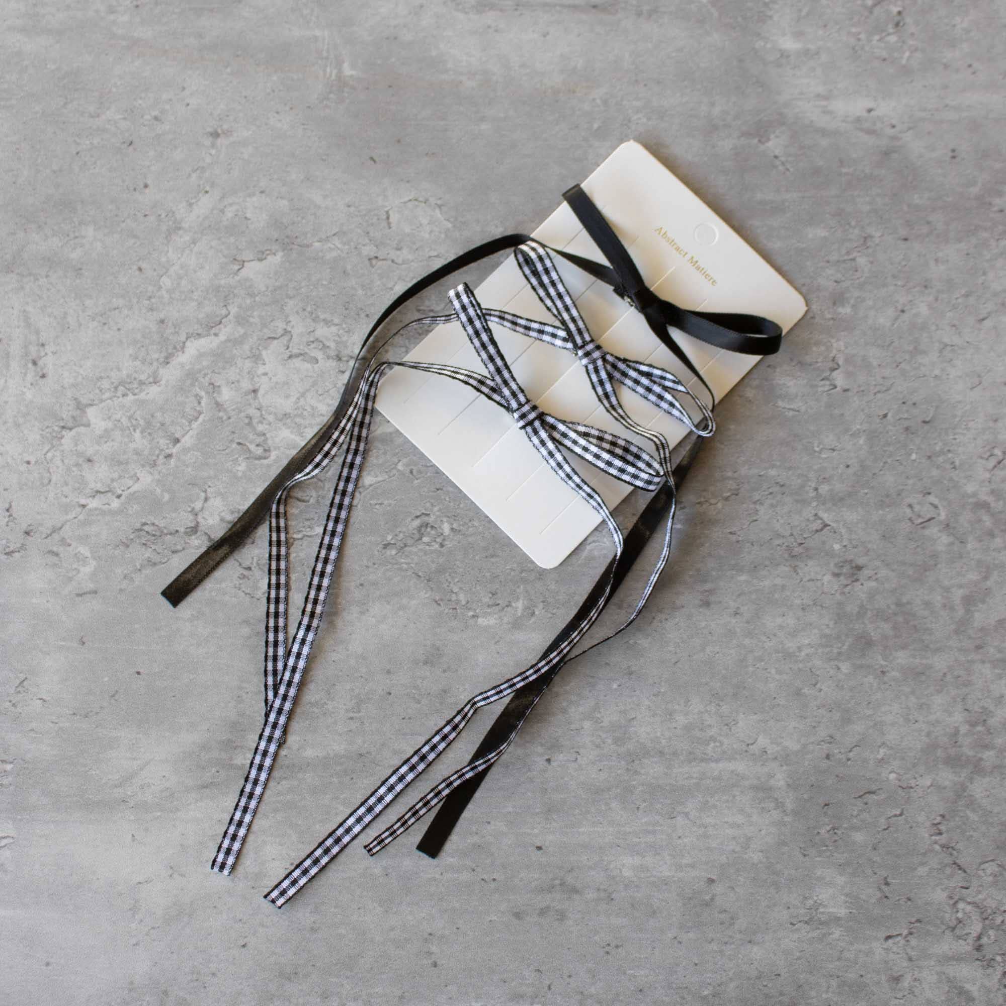 Tiepology - Wholesale Hair pin - Long Mini Check Pattern Bow Hair Pin Set8