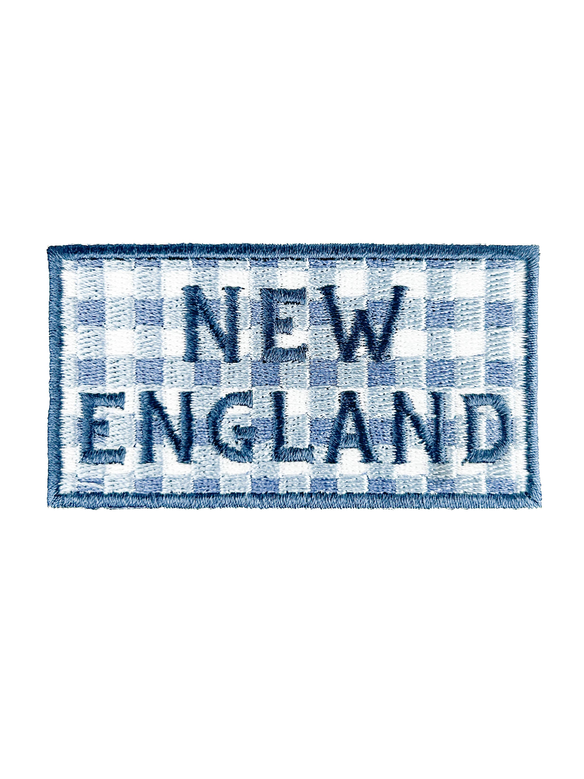 Field Trip Threads - Wholesale Patch - New England Patch – Blue Gingham Embroidered Iron-On1