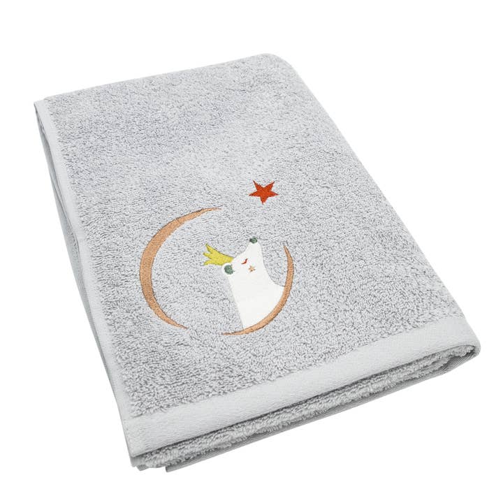 Children's bath towel 50cm x 100cm - Grey bear for wholesale by L'Oiseau Bateau