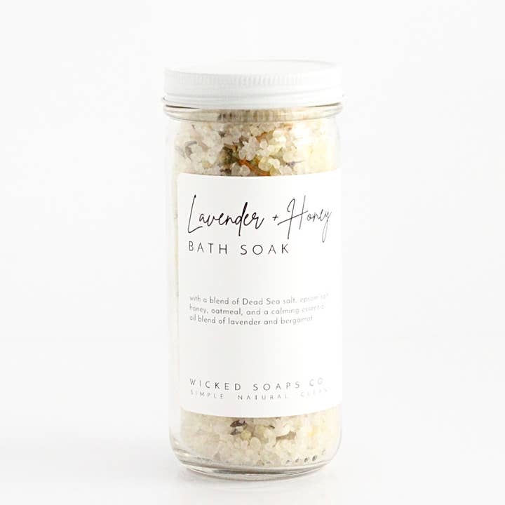Wicked Soaps Co. - Wholesale Bath Soak/Milk - Lavender + Honey Bath Soak
