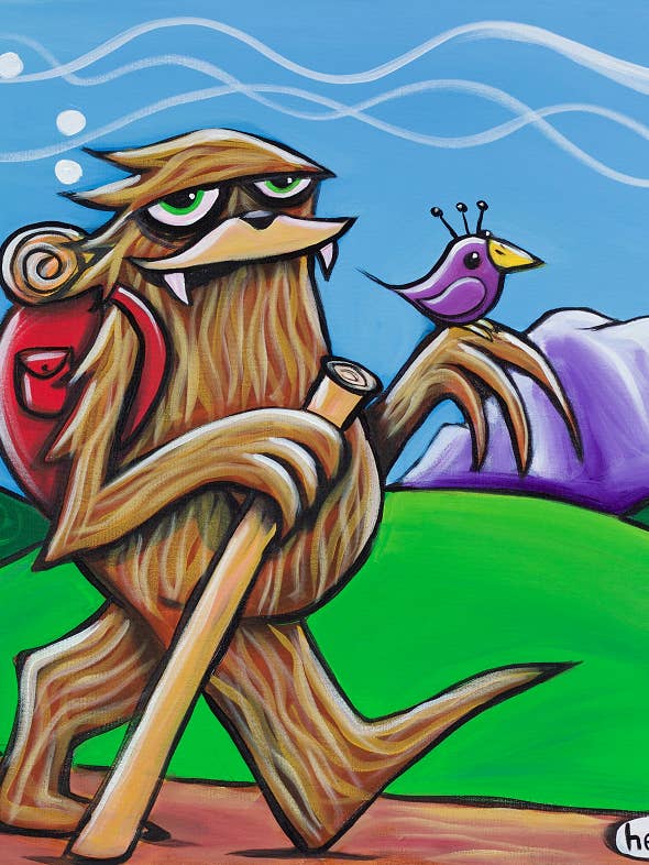 Sasquatch Hiking Canvas Print for wholesale by It's a Henry